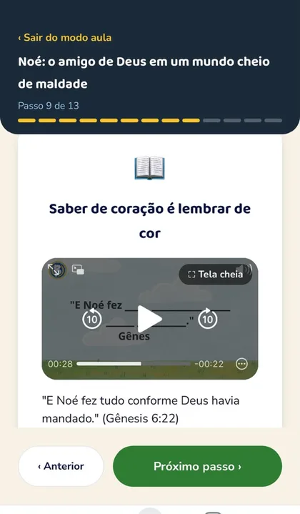 Tela versículo