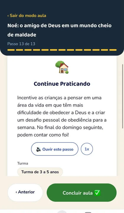 Tela continue praticando