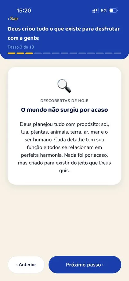 Descobertas, versão Pais