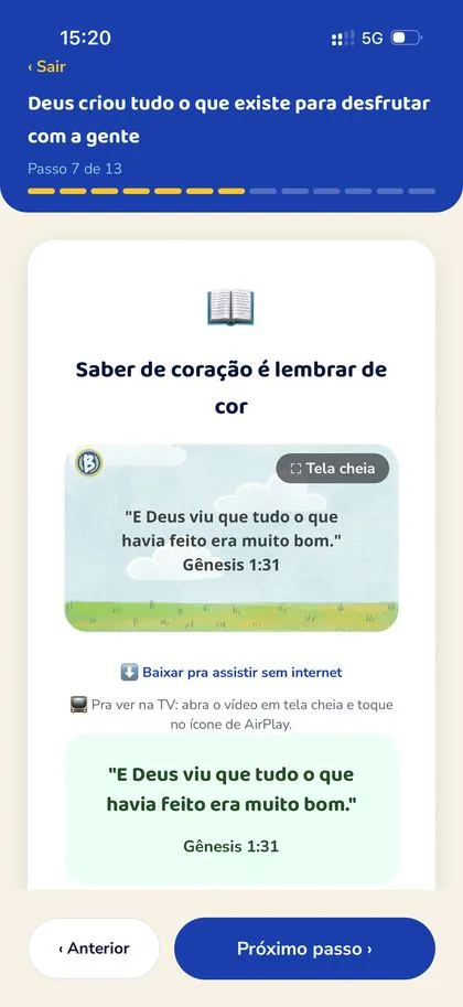 Versículo, versão Pais