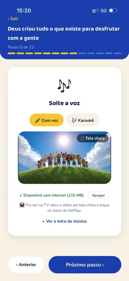 Música, versão Pais